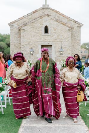 Father-of-the-Bride and Mother-of-the-Bride in Traditional Nigerian Wedding Attire