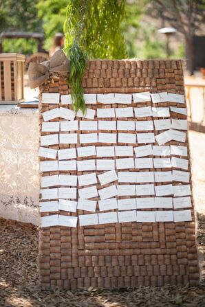 Escort Board Made of Wine Corks