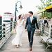 Navy Groom's Suit With Bold Striped Tie