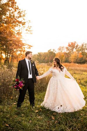 Sunset Wedding Portraits at Toledo Country Club in Ohio