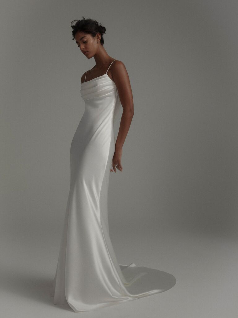 slip wedding dress