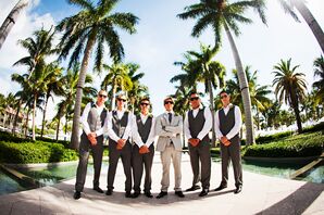 Key West, Florida Casual Gray Groomsmen Suits