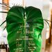 Tropical Leaf Sign with Gold Calligraphy