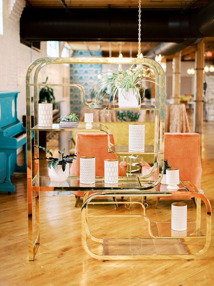 Eclectic Decor Accents in Industrial Venue