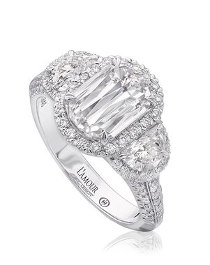 Christopher Designs Classic Emerald, Oval Cut Engagement Ring