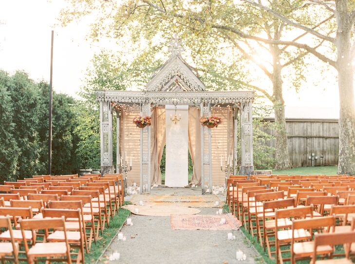 Bohemian Outdoor Ceremony at Terrain in Glen Mills, Pennsylvania