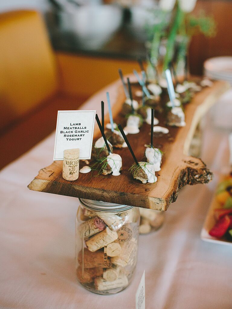 Ideas for gourmet wedding reception appetizers and food