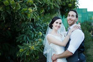 Bride and Groom in the Garden