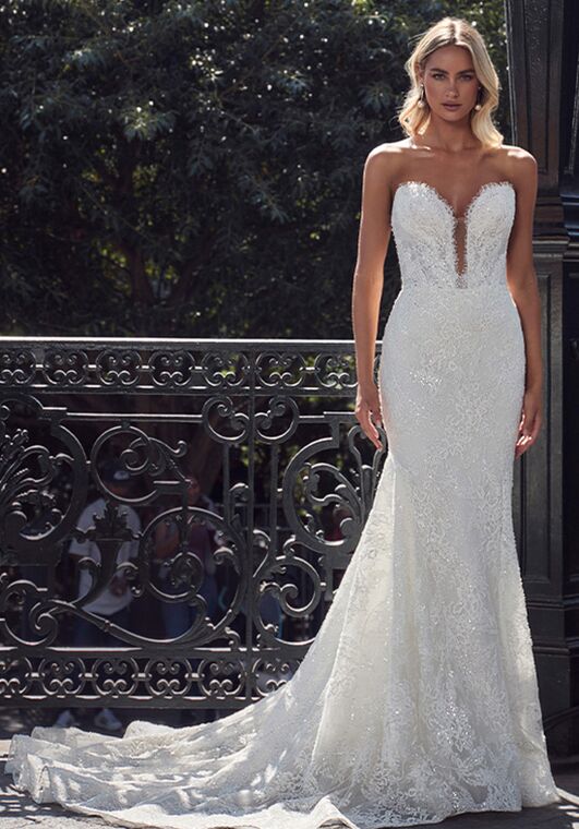 Calla Blanche 124244 Lenny Mermaid and Trumpet Wedding Dress - 4