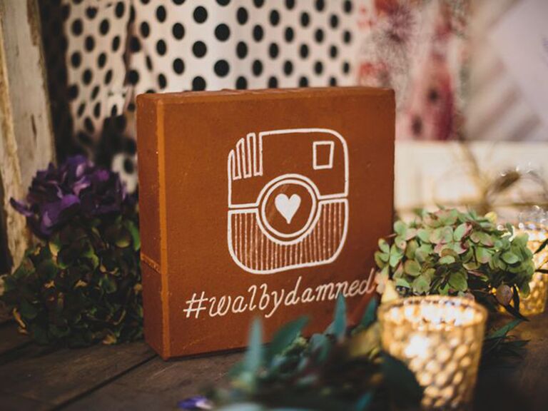 wedding hashtag sign