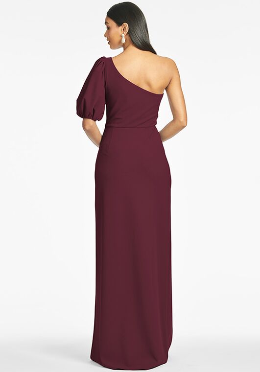 Sachin & Babi Nadia Gown - Deep Wine One Shoulder Bridesmaid Dress - 6