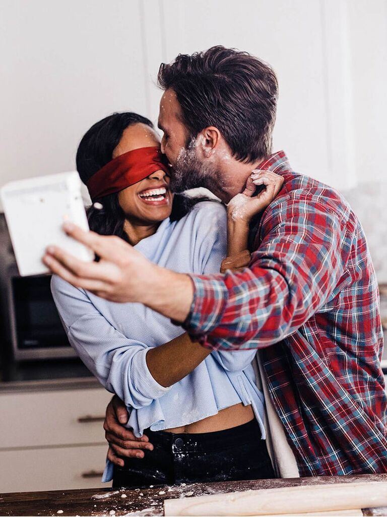Couple having fun doing date from The Adventure Challenge quality time gift idea