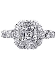 Christopher Designs Cushion Cut Engagement Ring