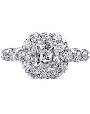 Christopher Designs Cushion Cut Engagement Ring