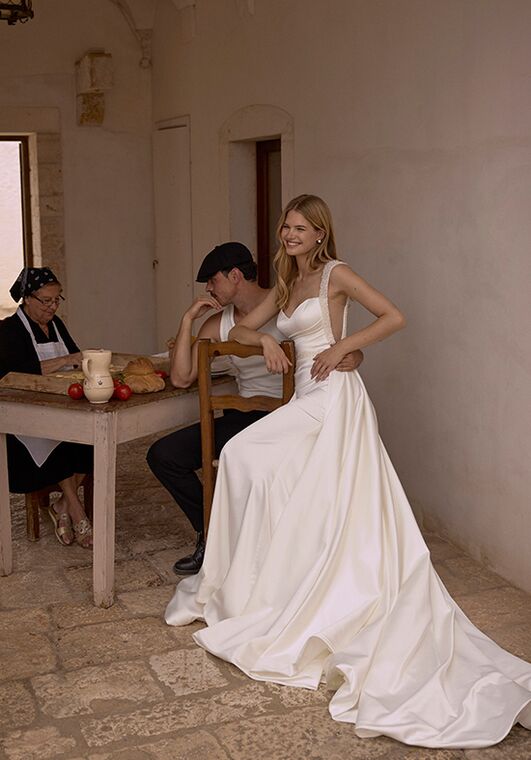 Dance of Puglia by LOVE by Ricca Sposa 25-029(2) Marcella Mermaid and Trumpet Wedding Dress - 4