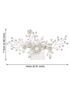 AW Bridal AW BRIDAL Wedding Hair Comb Ivory Flower Bridal Headpiece Hair Clip Wedding Hair Accessories for Brides (Silver) Silver Pins, Combs + Clip - thumbnail - 1