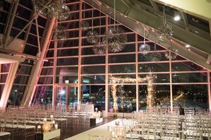 Suspended Metallic Sphere Ceremony Decorations