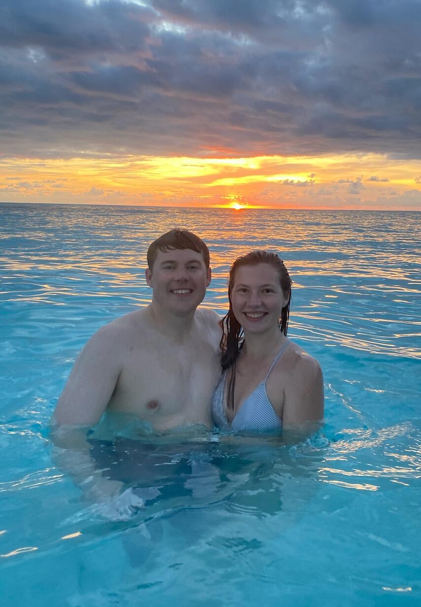 We celebrated Christmas early on Cat Island in the Bahamas with Gary, Patricia, and Beth!