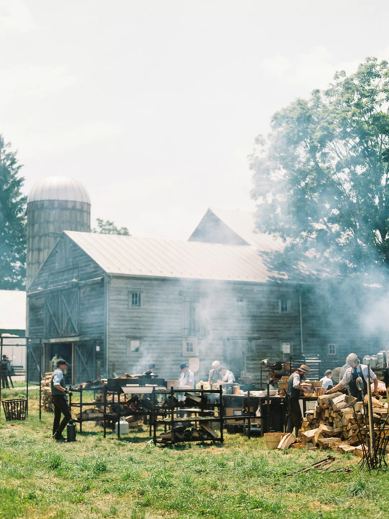 Open Air Cooking for a fun an festive wedding reception BBQ