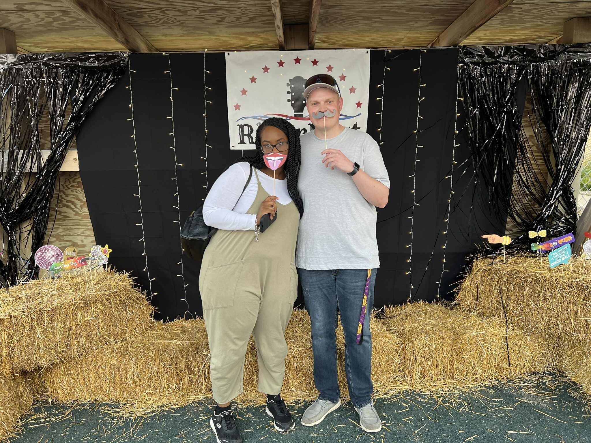 RiverFest in Thief River Falls gave us live music, sunshine, and our very first photo together — complete with silly props and even sillier smiles!