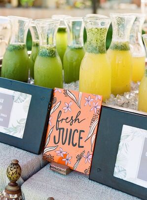 Fresh Juice at Post-Wedding Brunch in Hawaii