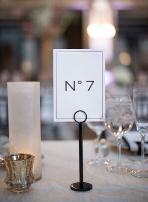 Chic Chanel-Inspired Table Number