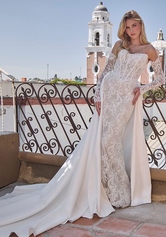 L'amour by Calla Blanche LA25254 Brynja Sheath Wedding Dress - 6