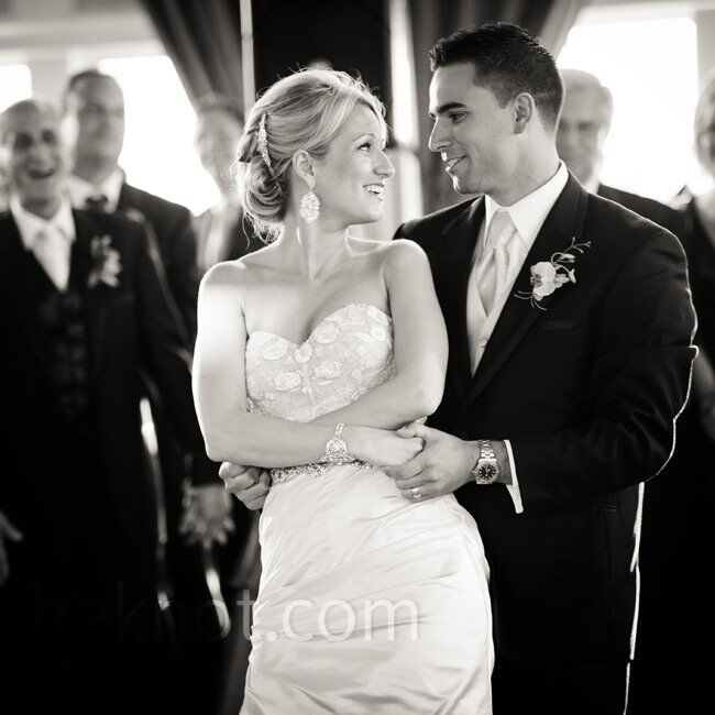 The newlyweds danced  to “Everything” by  Michael Bublé.