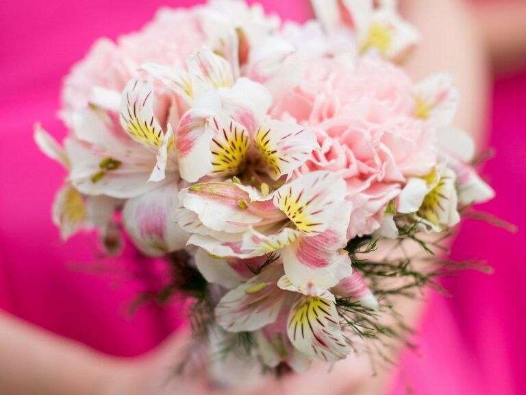A bouquet with fresh Alstroemeria flowers
