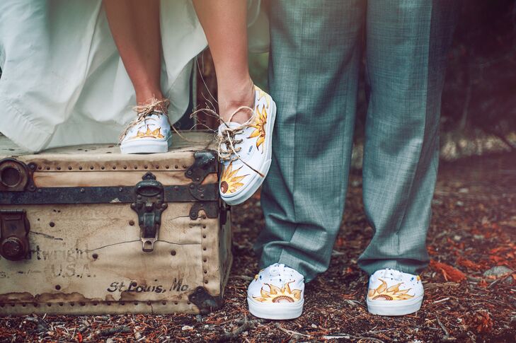 white vans for wedding