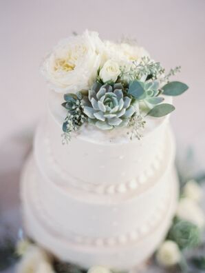 Traditional Cake Topped with Succuelents