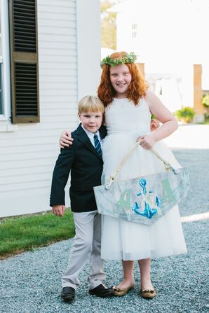 Nautical Monogrammed Flower Girl Sign