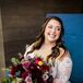Bride Holding Jewel Tone Bouquet for Wedding at Toledo Country Club in Ohio