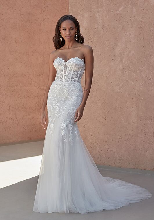 Adore by Justin Alexander Amberly Fit-and-Flare Wedding Dress - 6