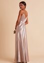 Birdy Grey Jay Satin Dress in Taupe V-Neck Bridesmaid Dress - thumbnail - 3
