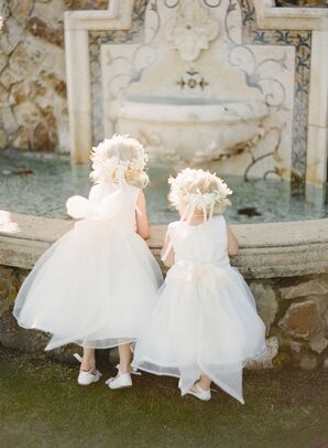 Full-skirted Ivory Flower Girl Dresses