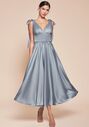 Ladivine 7499 V-Neck and Plunge Bridesmaid Dress - thumbnail - 1