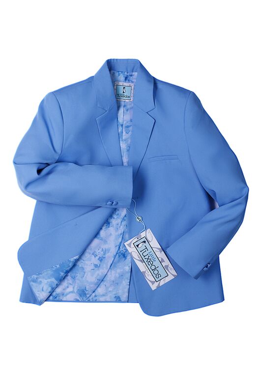 Little Tuxedos "Mason" Kids Cornflower Suit (5-Piece Set) Flower Girl Dress and Ring Bearer Outfit - 7