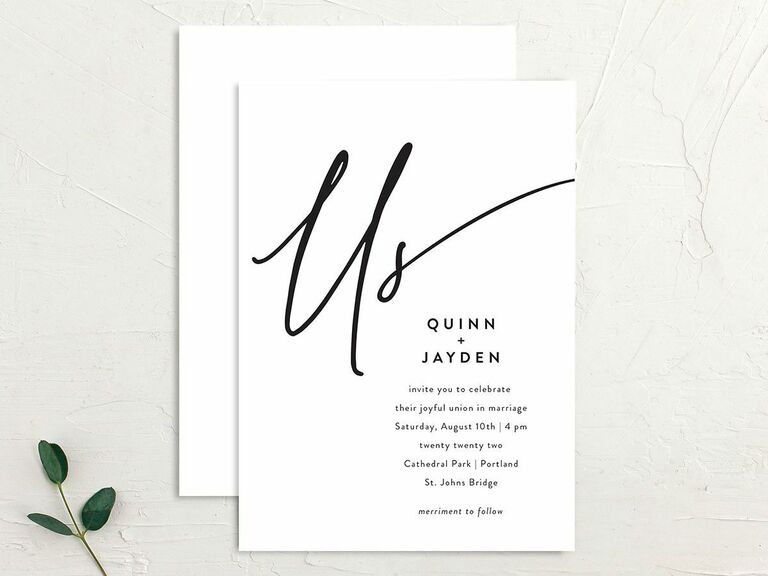 The Knot Invitations simple wedding invite
