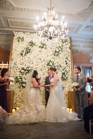 Brides Exchange Rings at White Rose Wall