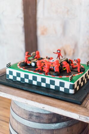 Race Track-Themed Groom's Cake