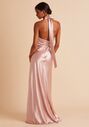 Birdy Grey Monica Dress in Rose Gold Halter Bridesmaid Dress - thumbnail - 2