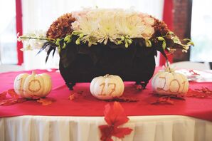 White Pumpkin Table Numbers