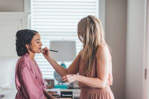 Bride Getting Ready for Wedding