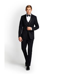 Stitch & Tie Black Performance Tuxedo Black Tuxedo