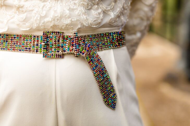 Belt With Rainbow Embellishments