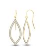 Kay Jewelers Glitter Drop Earrings 14K Yellow Gold Wedding Earrings photo - thumbnail - 1