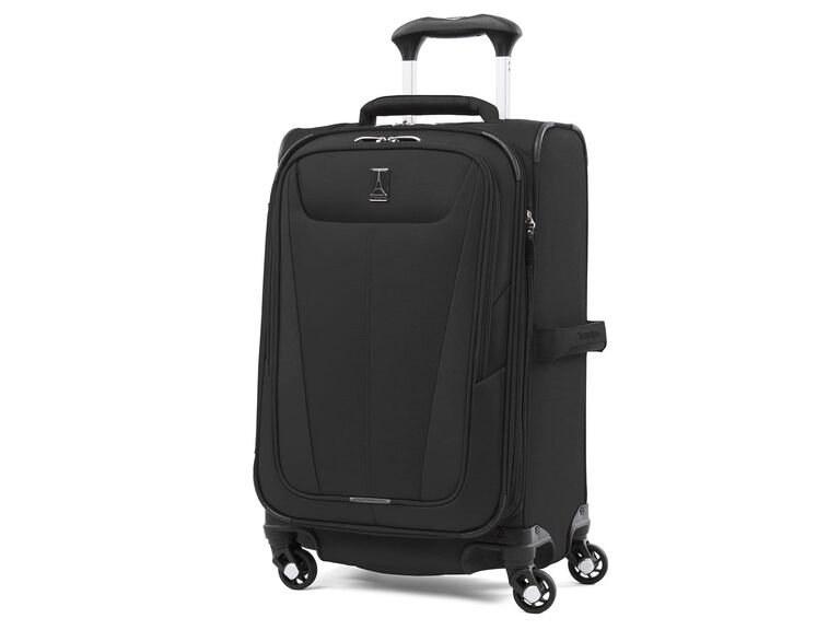 Black soft-sided carry-on luggage for newlyweds