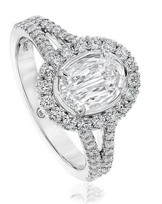 Christopher Designs Unique Oval Cut Engagement Ring