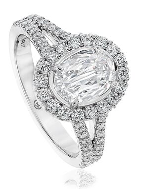 Christopher Designs Unique Oval Cut Engagement Ring
